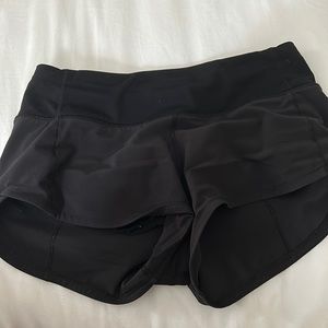 Lululemon shorts size 2 2.5 black speed ups